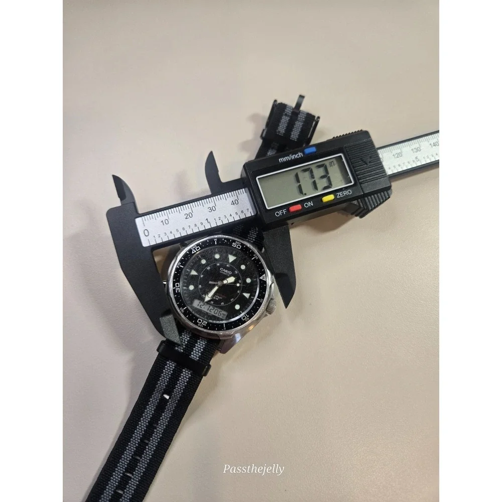 Casio Men AMW-320R Multifunction Nylon Quartz Analog Digital 45mm Watch 7 3/4